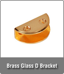 Brass Glass D Bracket